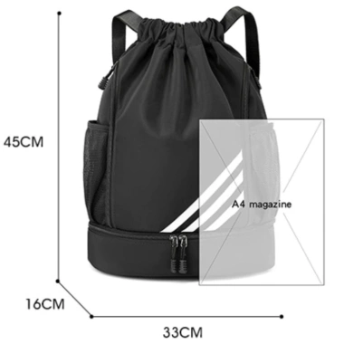 Balo Dây Rút Thể Thao Chống Nước Đa Năng - Ngăn Giày, Bóng Rổ, Bóng Đá, Gym, 114.958 VND 3