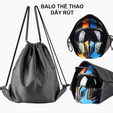 Balo dây rút thể thao đựng mũ bảo hiểm, bóng, chống nước không sợ mưa – 99.000₫