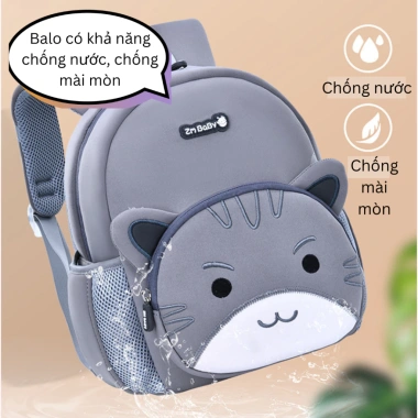 Balo DEEPIN BALO05 cho bé đi học mầm non, mẫu giáo - Hình động vật dễ thương, chất lượng cao, giảm giá 195.000₫