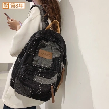 Balo Denim Du Lịch, Chất Vải Bò Dày Dặn, Kèm Móc Khóa Mây – Giá 210.000₫