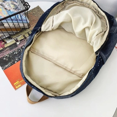 Balo Denim Du Lịch, Chất Vải Bò Dày Dặn, Kèm Móc Khóa Mây – Giá 210.000₫