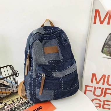 Balo Denim Du Lịch, Chất Vải Bò Dày Dặn, Kèm Móc Khóa Mây – Giá 210.000₫