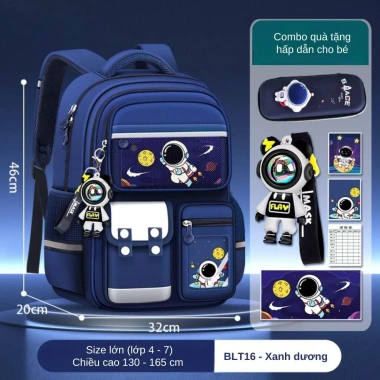Balo đi học bé trai lớp 1-7 NinoKids BLT16 Đệm lưng êm ái bảo vệ cột sống 319.000 VND