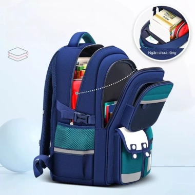Balo đi học bé trai lớp 1-7 NinoKids BLT16 Đệm lưng êm ái bảo vệ cột sống 319.000 VND