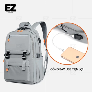 Balo đi học chống nước 15.6 inch đựng laptop, cổng sạc USB, thời trang du lịch BLU03 - giá 319.000 VND 8 Balo đi học chống nước 15.6 inch đựng laptop, cổng sạc USB, thời trang du lịch BLU03 - giá 319.000 VND 8