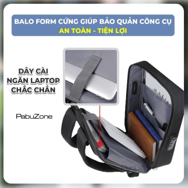 Balo Đi Học Form Cứng Chống Sốc Đựng Laptop 15.6 inch Nam Nữ Nhiều Ngăn Du Lịch Chống Nước 376.125 VND