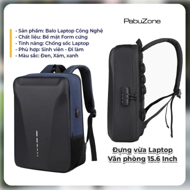 Balo Đi Học Form Cứng Chống Sốc Đựng Laptop 15.6 inch Nam Nữ Nhiều Ngăn Du Lịch Chống Nước 376.125 VND
