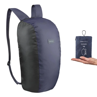 Balo du lịch 10L gấp gọn xanh navy FORCLAZ Decathlon mã 8.560.404 - Giá 90.000 VND