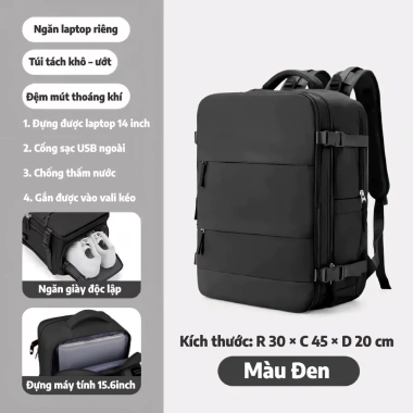 Balo du lịch 20-35L chống thấm nước, đa năng leo núi, ngăn riêng đồ ướt & khô, sạch vệ sinh - Giá 251.400₫