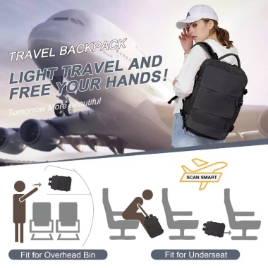 Balo Du Lịch 31L Chống Nước, Ngăn Giày, USB, Ngăn Khô Ướt - Chuẩn Size Máy Bay, Giá 399.500₫