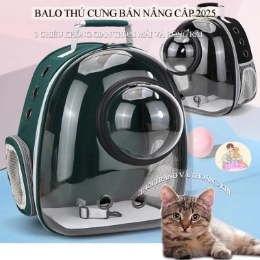 Balo du lịch chó mèo thoáng khí, cửa sổ cầu lồi, trong suốt - mẫu 2.025, giảm còn 179.000₫