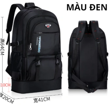 Balo du lịch đa năng 65L cỡ lớn, chống nước, tiện lợi cho nam hiện đại - Giá ưu đãi 207.664 VND