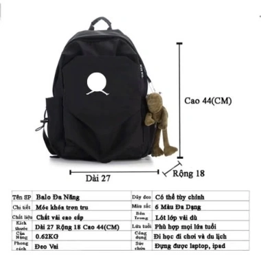 Balo du lịch Hàn Quốc thời trang, chống nước, ngăn laptop 14-16 inch siêu đẹp 3 Balo du lịch Hàn Quốc thời trang, chống nước, ngăn laptop 14-16 inch siêu đẹp 3