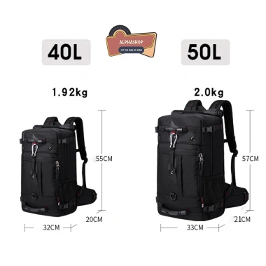 Balo Du Lịch KaKa 40-50L – Khóa Chống Trộm, Nhiều Ngăn, Chống Nước, Chống Xước, Thời Trang 6