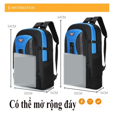 Balo du lịch leo núi 50L thời trang công suất lớn - Siêu nhẹ, giá 157k