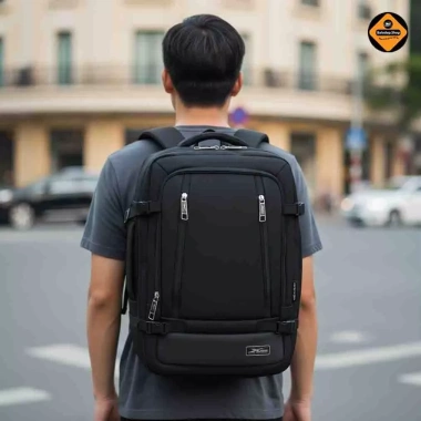 Balo du lịch lớn Xbags Leader Pro Xb 2.010 đen - lưng đệm êm, thoáng khí, nam tính - 449.000₫
