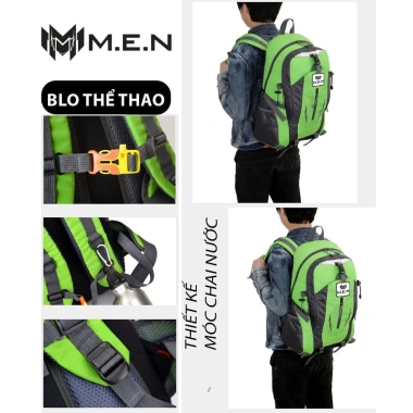 Balo du lịch phượt 40L BumNo M.E.N - Chống nước, nhiều màu, tiện lợi, giá 158k