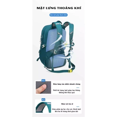 Balo du lịch, phượt, leo núi 25L NEVO RHINO - Chống thấm nhẹ bền, giá 528.000 VND