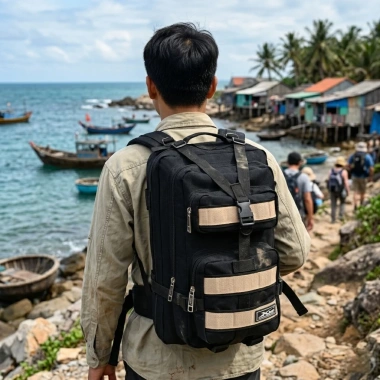 Balo Du Lịch Phượt Xbags Xb 1.003 Chống Nước, Đựng Laptop 15.6 inch, Cá Tính - 379.000 3