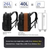 Balo du lịch thế hệ mới ngăn mở rộng màu trơn thời trang basic vải cao cấp chống nước size lớn giá 599.000 VND 5