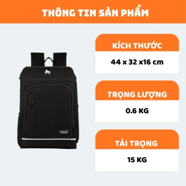 Balo du lịch thể thao Natoli B26 đa năng, ngăn laptop riêng, thiết kế tiện dụng, nhiều ngăn, giá 479.000₫