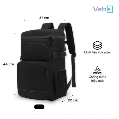 Balo du lịch VABA BD011 giữ nhiệt cao cấp - Giá 513.000₫, giảm 20%, chịu nước, đa năng