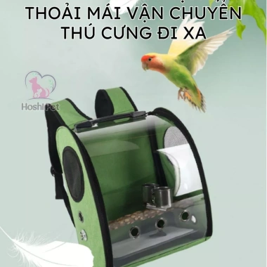 Balo Đựng Vẹt Có Cây Đứng và Máng Ăn - Balo Thú Cưng BL21 Giá Ưu Đãi 275k 5