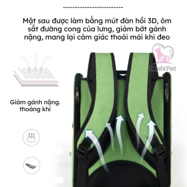 Balo Đựng Vẹt Có Cây Đứng và Máng Ăn - Balo Thú Cưng BL21 Giá Ưu Đãi 275k 6