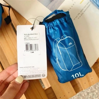 Balo gấp siêu gọn nhẹ 10L dư xịn - Giá ưu đãi 70.000đ, tiện lợi cho du lịch và học tập