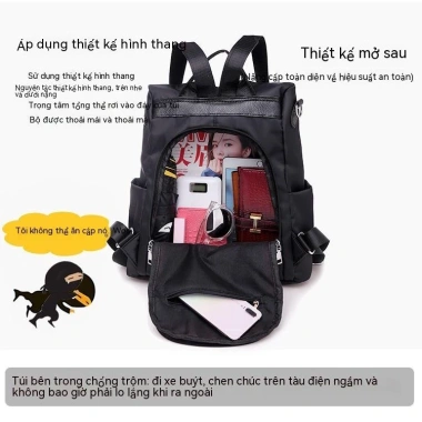 Balo Hai Vai Vải Oxford Ins Cặp Sách Nữ 2.023 - Phong Cách Hàn Quốc, Dung Lượng Lớn, Giá Giảm 147.950 9