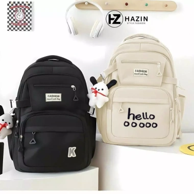 Balo HAZIN nam nữ vải dù chống thấm đa ngăn phong cách ulzzang Hàn Quốc Đi học du lịch