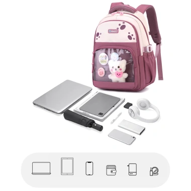 Balo học sinh cấp 1 Oxford cao cấp pastel cute nhiều ngăn - Giá ưu đãi 399.000₫