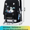 Balo học sinh cấp 2-3 Ba Vy FASHION chống nước, đa ngăn, laptop 15.6 inch - chỉ 330k 5
