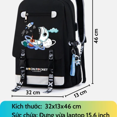 Balo học sinh cấp 2-3 Ba Vy FASHION chống nước, đa ngăn, laptop 15.6 inch - chỉ 330k 5 Balo học sinh cấp 2-3 Ba Vy FASHION chống nước, đa ngăn, laptop 15.6 inch - chỉ 330k 5