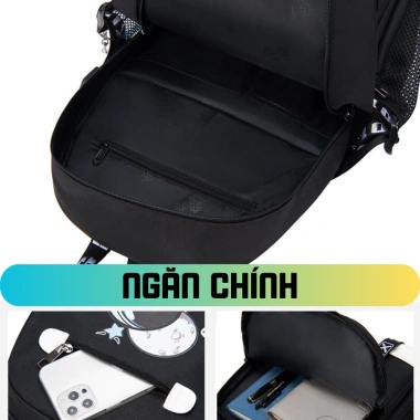 Balo học sinh cấp 2-3 Ba Vy FASHION chống nước, đa ngăn, laptop 15.6 inch - chỉ 330k