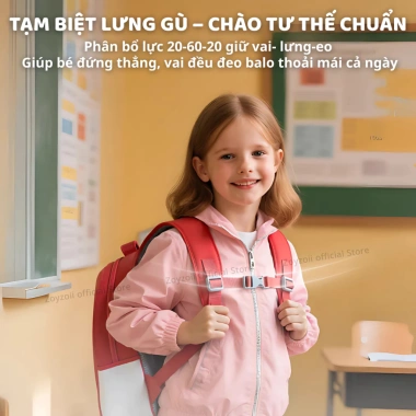 Balo học sinh lớp 1 Zoyzoii siêu nhẹ B19, phù hợp bé trai & bé gái, giảm còn 769k 4