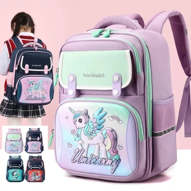 Balo học sinh tiểu học cấp 1 vải Oxford cao cấp pastel dễ thương BF18-121 - 371.250 VND