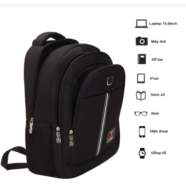 Balo học sinh và phượt BL040 46cm vải dù chống nước, ngăn laptop, giá chỉ 219.000 VND