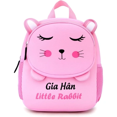 Balo in tên riêng cho bé 1-5 tuổi đi học mẫu giáo 3D siêu nhẹ, chống gù - 169k 4