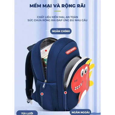 Balo khủng long ZM Baby 2‑5 tuổi – mẫu đẹp, chất liệu cao cấp, chỉ 208.990₫ 7