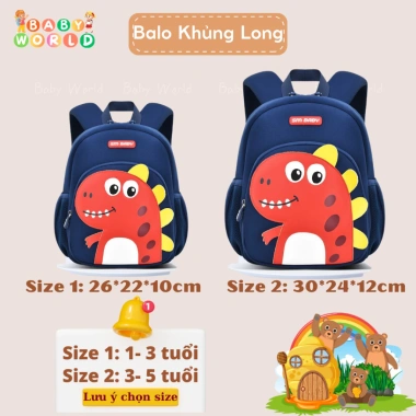 Balo khủng long ZM Baby 2‑5 tuổi – mẫu đẹp, chất liệu cao cấp, chỉ 208.990₫ 10