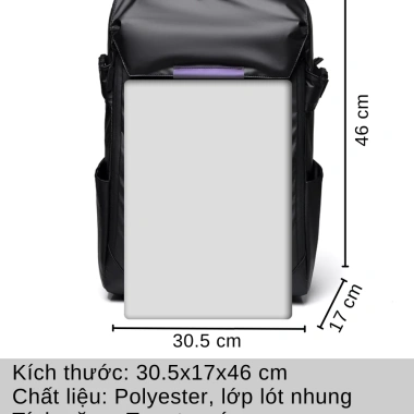 Balo laptop 15.6-17 inch cao cấp Ba Vy FASHION BL05 chống sốc, nhiều ngăn đi làm du lịch - Giá chỉ 459.000₫ 2
