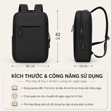Balo Laptop 15.6 inch Chống Sốc Nhiều Ngăn, Chống Nước Cao Cấp MT-22.337 - Giá 69.900đ 8 Balo Laptop 15.6 inch Chống Sốc Nhiều Ngăn, Chống Nước Cao Cấp MT-22.337 - Giá 69.900đ 8