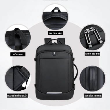 Balo laptop 17 inch Gubag chính hãng - Lớn tiện công tác du lịch, giá 739.000₫ 3