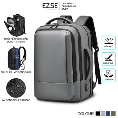 Balo laptop cao cấp EAZY BLA01 chống sốc, chống nước, 17/15.6 inch, cổng USB Giá 539.000₫