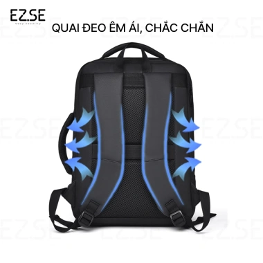 Balo laptop cao cấp EAZY BLA01 chống sốc, chống nước, 17/15.6 inch, cổng USB Giá 539.000₫