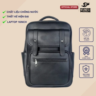 Balo Laptop Da PU Cao Cấp Fortune Mouse A303 Chống Nước - Giá ưu đãi 279.000đ 3 Balo Laptop Da PU Cao Cấp Fortune Mouse A303 Chống Nước - Giá ưu đãi 279.000đ 3
