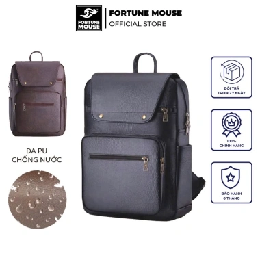 Balo Laptop Da PU Cao Cấp Fortune Mouse A303 Chống Nước - Giá ưu đãi 279.000đ