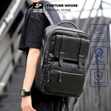 Balo Laptop Da PU Cao Cấp Fortune Mouse A303 Chống Nước - Giá ưu đãi 279.000đ