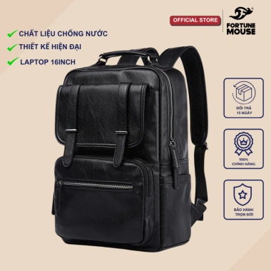 Balo Laptop Da PU Cao Cấp Fortune Mouse A303 Chống Nước - Giá ưu đãi 279.000đ